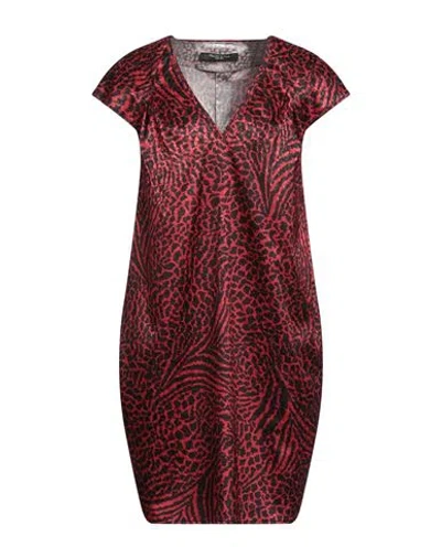 Manila Grace Woman Mini Dress Red Size 8 Polyester, Elastane