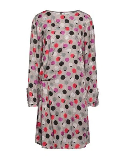 Manila Grace Woman Short Dress Dove Grey Size 6 Viscose