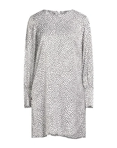 Manila Grace Woman Mini Dress White Size 8 Viscose In Multi