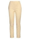Manila Grace Woman Pants Beige Size 10 Cotton, Elastane In Beige