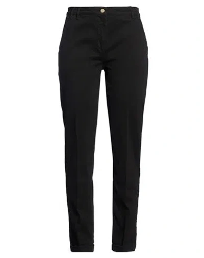 Manila Grace Woman Pants Black Size 2 Cotton, Elastane