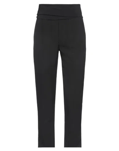 Manila Grace Woman Pants Black Size 2 Cotton, Elastane, Polyester