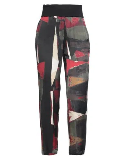 Manila Grace Woman Pants Black Size 4 Viscose, Cotton, Elastane