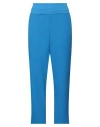 Manila Grace Woman Pants Bright Blue Size 6 Cotton, Elastane In Blue
