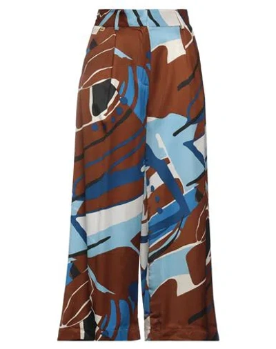 Manila Grace Woman Pants Brown Size 8 Viscose