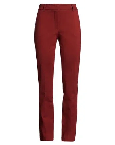 Manila Grace Woman Pants Brown Size 10 Viscose, Polyamide, Elastane In Red