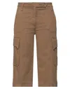Manila Grace Cropped Pants In Brown