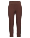 Manila Grace Woman Pants Brown Size 4 Cotton, Elastane, Polyester