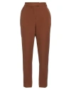 Manila Grace Woman Pants Brown Size 4 Polyester, Elastane