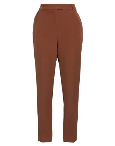 Manila Grace Woman Pants Brown Size 4 Polyester, Elastane