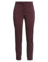Manila Grace Woman Pants Burgundy Size 2 Cotton, Elastane In Red