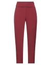 Manila Grace Woman Pants Burgundy Size 6 Cotton, Elastane, Polyester In Red