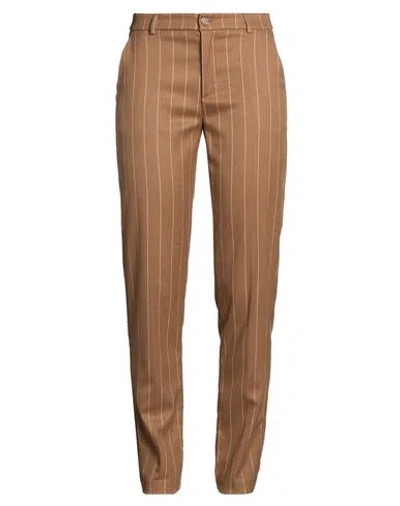 Manila Grace Woman Pants Camel Size 8 Polyester, Viscose, Elastane In Brown