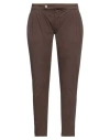 Manila Grace Woman Pants Chocolate Brown Size 30 Cotton, Elastane In Brown
