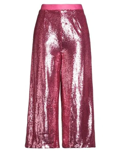 Manila Grace Woman Pants Fuchsia Size 10 Polyester In Pink
