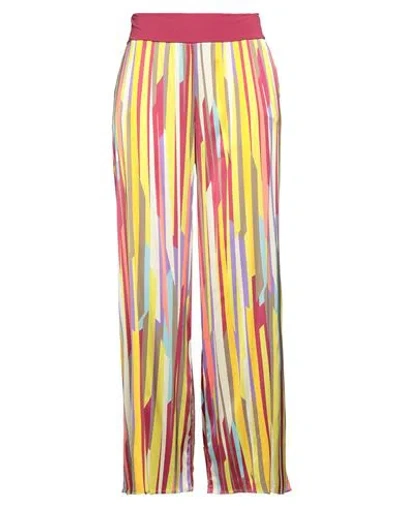 Manila Grace Woman Pants Garnet Size 12 Viscose, Elastane, Cotton In Red