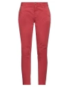 Manila Grace Woman Pants Garnet Size 29 Cotton, Elastane In Red