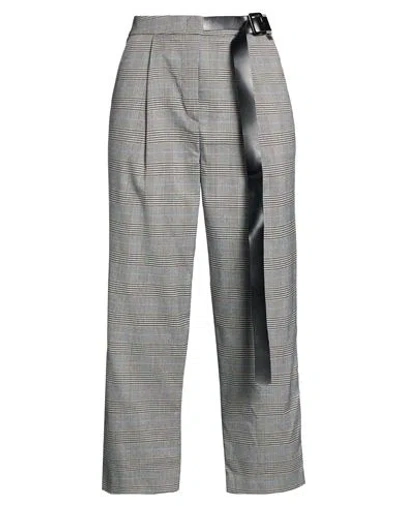 Manila Grace Woman Pants Grey Size 8 Polyester, Viscose, Elastane In Gray