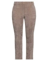 Manila Grace Woman Pants Light Brown Size 4 Polyester, Polyamide, Elastane In Beige