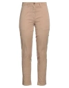 Manila Grace Woman Pants Light Brown Size 4 Cotton, Elastane In Beige