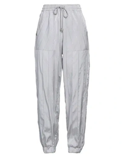 Manila Grace Woman Pants Light Grey Size 10 Viscose, Cotton, Polyester