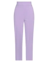 Manila Grace Woman Pants Light Purple Size 10 Viscose, Polyamide, Elastane In Purple