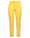 Manila Grace Woman Pants Marigold Size 6 Cotton, Elastane In Yellow