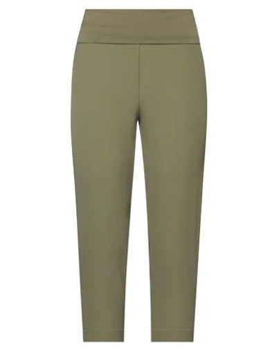 Manila Grace Woman Pants Military Green Size 4 Cotton, Elastane