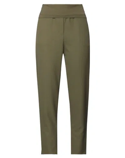 Manila Grace Woman Pants Military Green Size 6 Cotton, Elastane, Polyester