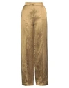 Manila Grace Woman Pants Military Green Size 4 Linen, Viscose In Military Green