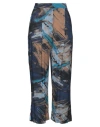 Manila Grace Woman Pants Navy Size 4 Viscose In Navy Blue