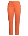 Manila Grace Woman Pants Orange Size 6 Cotton, Elastane In Orange