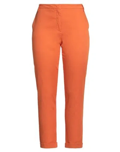Manila Grace Woman Pants Orange Size 6 Cotton, Elastane