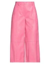 Manila Grace Woman Pants Pink Size 2 Viscose, Polyurethane Coated In Pink