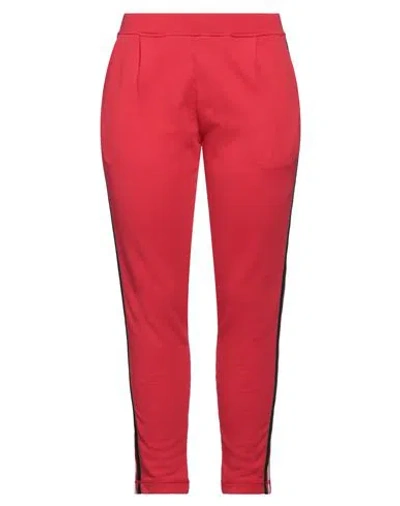 Manila Grace Woman Pants Red Size 3 Cotton, Polyester