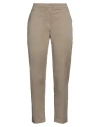 Manila Grace Woman Pants Sage Green Size 2 Cotton, Elastane In Sage Green