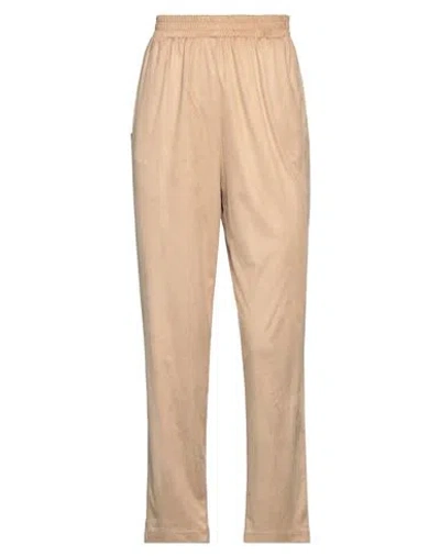 Manila Grace Woman Pants Sand Size 4 Polyester, Elastane In Beige