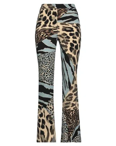 Manila Grace Woman Pants Sand Size 8 Polyester, Elastane In Beige