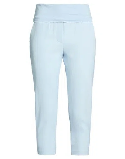 Manila Grace Woman Pants Sky Blue Size 4 Cotton, Elastane