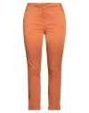 Manila Grace Woman Pants Tan Size 10 Cotton, Elastane In Brown