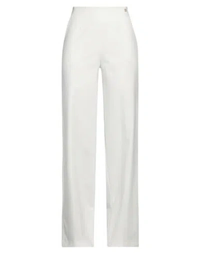 Manila Grace Woman Pants White Size 4 Cotton, Nylon, Elastane