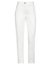 Manila Grace Woman Pants White Size 28 Cotton, Elastane In White