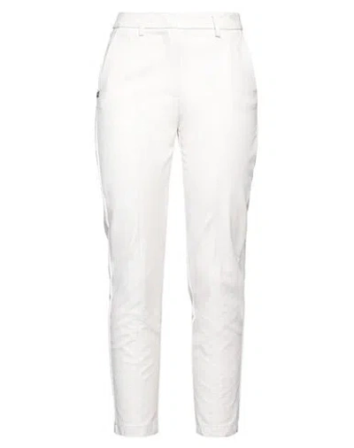Manila Grace Woman Pants White Size 10 Cotton, Nylon, Elastane