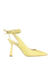 Manila Grace Woman Pumps Acid Green Size 8 Textile Fibers In Green