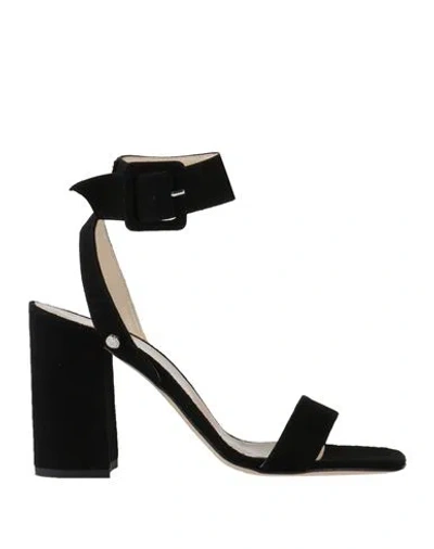 Manila Grace Woman Sandals Black Size 11 Leather