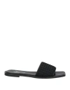 Manila Grace Woman Sandals Black Size 8 Textile Fibers In Black