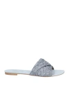 Manila Grace Woman Sandals Grey Size 8 Straw In Grey