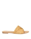 Manila Grace Woman Sandals Sand Size 8 Straw In Beige