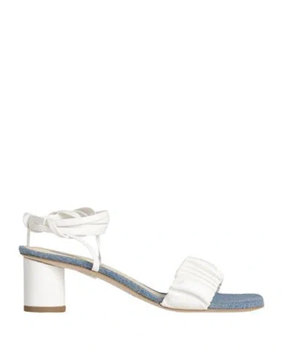 Manila Grace Woman Sandals White Size 8 Textile Fibers