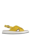Manila Grace Woman Sandals Yellow Size 8 Textile Fibers